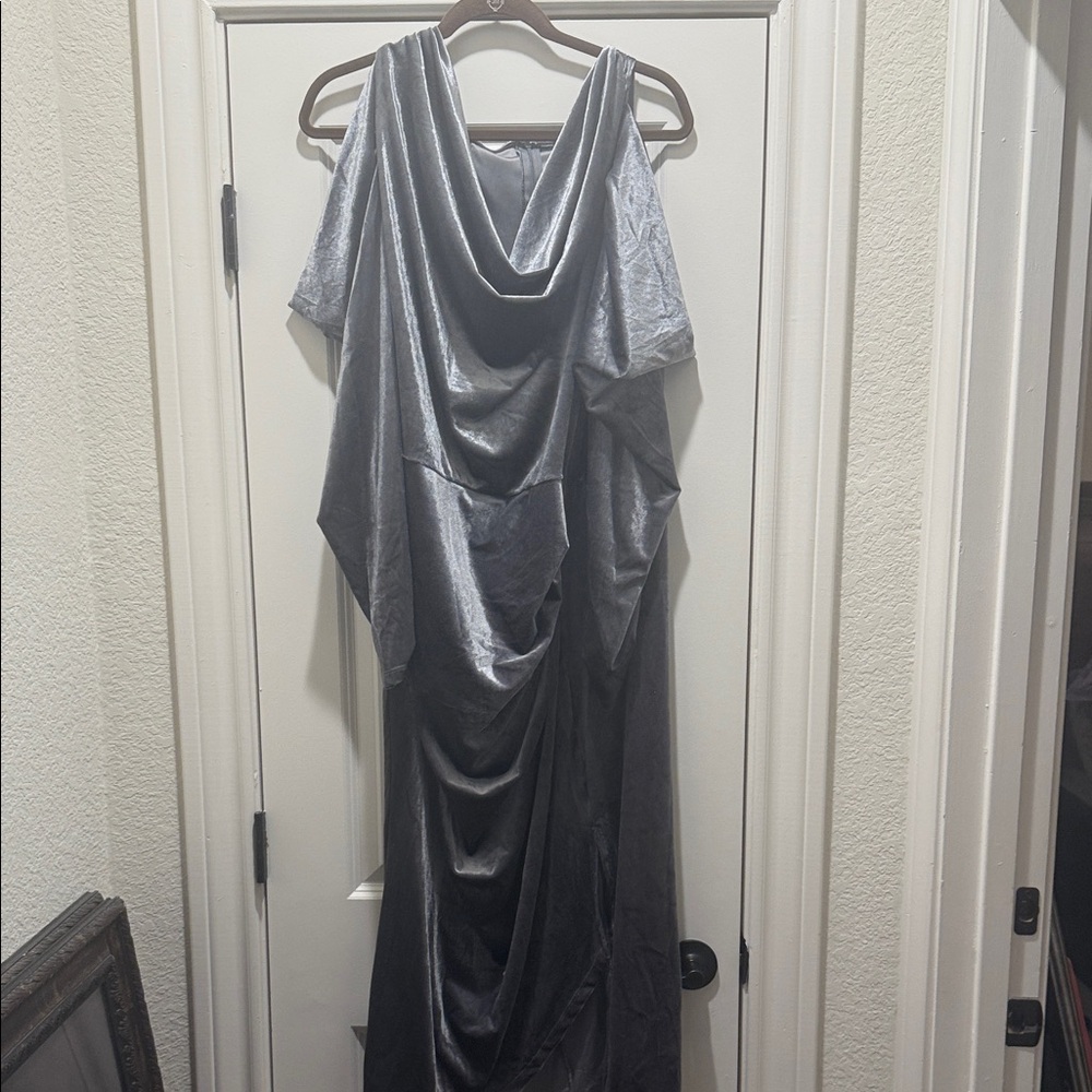 Elegant Gray Evening Dress